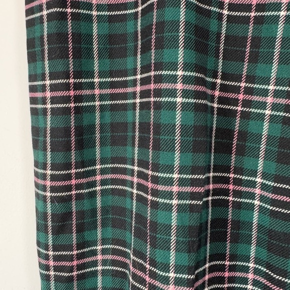 NWT Ann Taylor Size 14 Ankle Dress Pants Tartan Plaid Curvy Fit High Rise Green - Picture 3 of 8